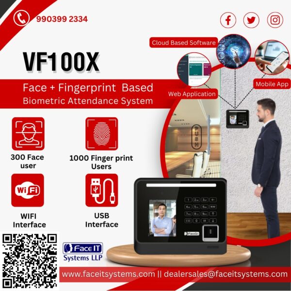 VF100X AI based Face & Finger Attendance System